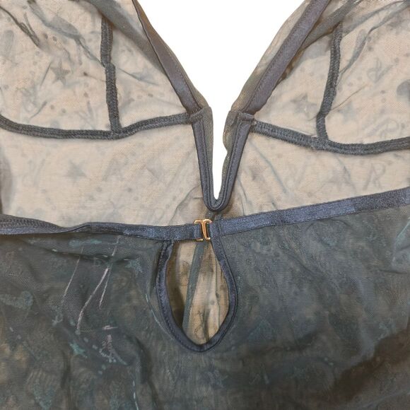 Vintage Victoria Secret G- String Teddy Green Lace Lingerie - Picture 5 of 10